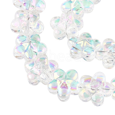Electroplate Glass Beads Strands X-EGLA-T028-02C-1