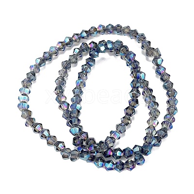 Transparent Electroplate Glass Beads Strands EGLA-A039-T3mm-UA07-1