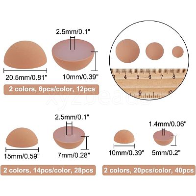 6 Style Opaque Acrylic Beads SACR-CA0001-15-1