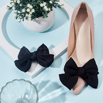 2Pcs Bowknot Polyester Shoe Decoration FIND-DR0001-64D-1