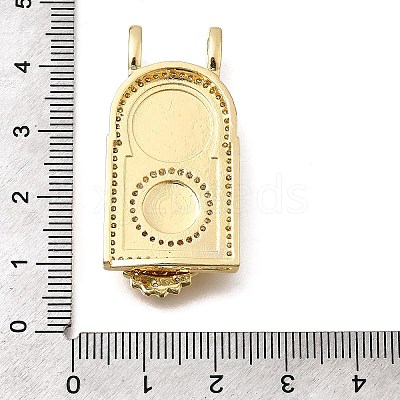 Brass Micro Pave Cubic Zirconia Pendants KK-Z125-23D-G-1
