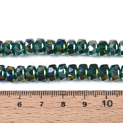 Electroplate Transparent Glass Beads Strands X-EGLA-N022-04A-D10-1