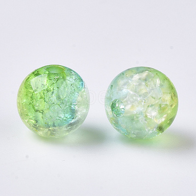 Transparent Crackle Acrylic Beads X-CACR-N002-06-1