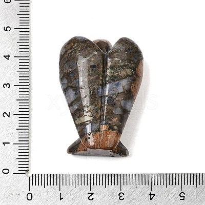 Natural Glaucophane Angel Figurine DJEW-N006-01A-11-1