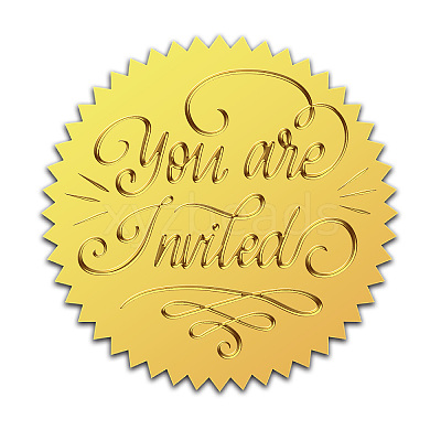 Self Adhesive Gold Foil Embossed Stickers DIY-WH0211-334-1