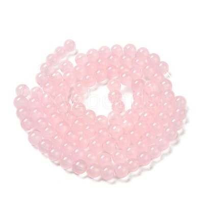 Baking Paint Imitation Jade Glass Round Bead Strands X1-DGLA-Q021-8mm-45-1
