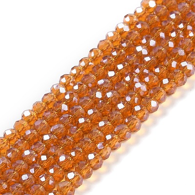 Electroplate Glass Beads Strands EGLA-A034-T3mm-A19-1