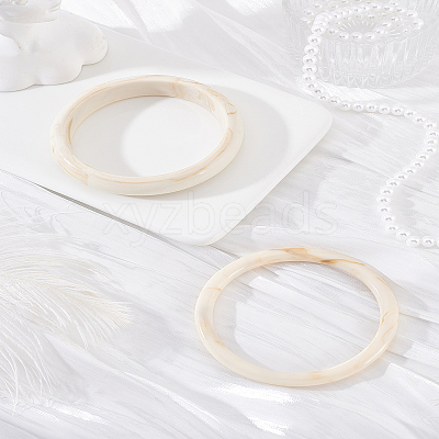 2Pcs 2 Styles Resin Bangles for Women BJEW-LP0004-48A-1