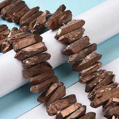Natural Quartz Crystal Points Beads Strands G-K181-B30-1