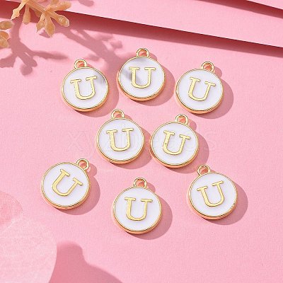 Golden Plated Alloy Charms LS-ENAM-S118-01U-1