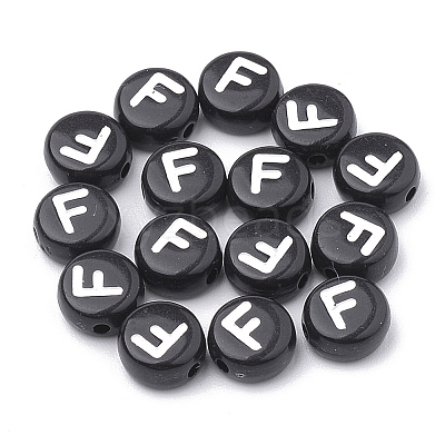 Opaque Acrylic Beads X-SACR-N002-02F-1