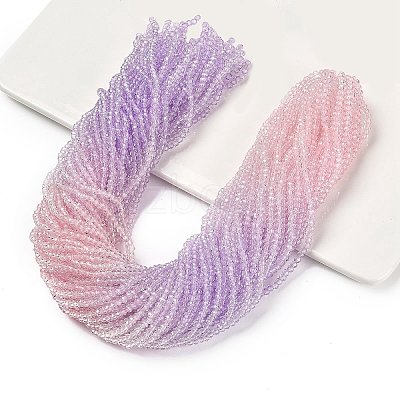Transparent Painted Glass Beads Strands LS-DGLA-A034-T2mm-A05-1
