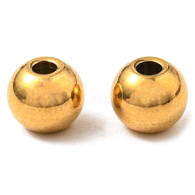 304 Stainless Steel Smooth Round Spacer Beads STAS-M006-01A-G-1