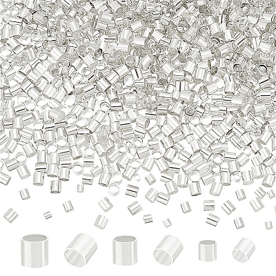 1500Pcs 3 Styles Brass Crimp Beads KK-LP0001-25-1