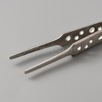Stainless Steel Round Tip Tweezers TOOL-WH0125-48-1