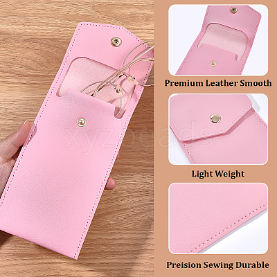 1Pc Rectangle PU Leather Eyeglass Cases AJEW-CN0007-01B-1