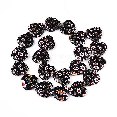 Handmade Millefiori Glass Beads Strands LAMP-T021-29-1