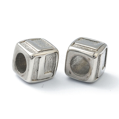 Tarnish Resistant 304 Stainless Steel European Beads STAS-H145-01L-P-1