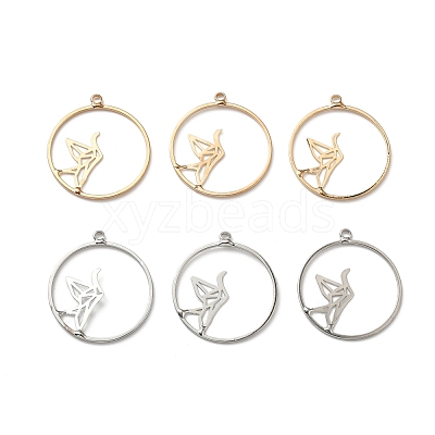 20Pcs 2 Colors Alloy Hollow Pendants FIND-UN0001-13-1