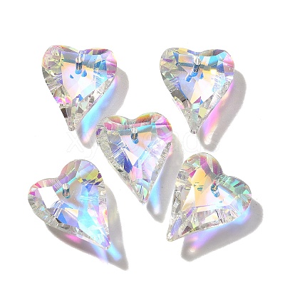 AB Color Plated Glass Pendants GLAA-I057-27A-1