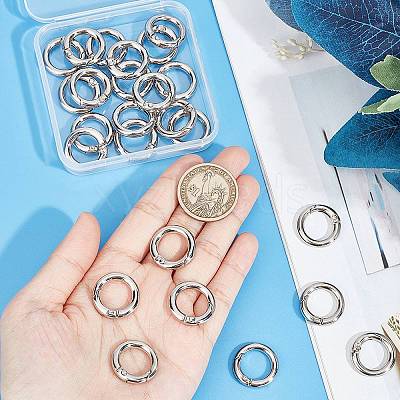 Zinc Alloy Spring Gate Rings FIND-SP0001-08A-1