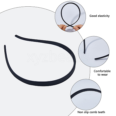 Plastic Hair Band Findings FIND-WH0149-18A-1