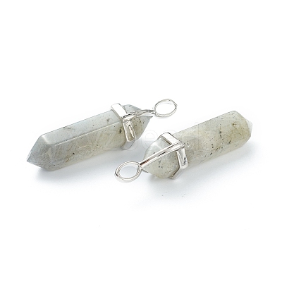 Natural Labradorite Pointed Pendants G-M378-01P-A29-1