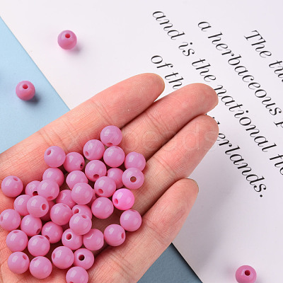 Opaque Acrylic Beads MACR-S370-C8mm-A02-1