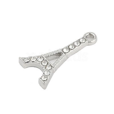 Rack Plating Alloy Micro Pave Rhinestone Pendants FIND-K020-08P-1