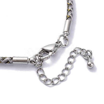 Polyester Cord Braided Bracelet Makings MAK-Z003-01P-12-1