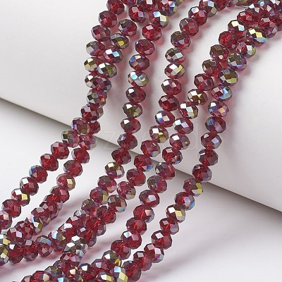 Electroplate Transparent Glass Beads Strands LS-EGLA-A034-T4mm-S14-1