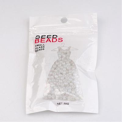 DIY Craft Beads 6/0 Ceylon Round Glass Seed Beads X-SEED-A011-4mm-141-1