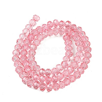 Transparent Baking Paint Glass Beads Strands DGLA-A034-T6mm-D08-1