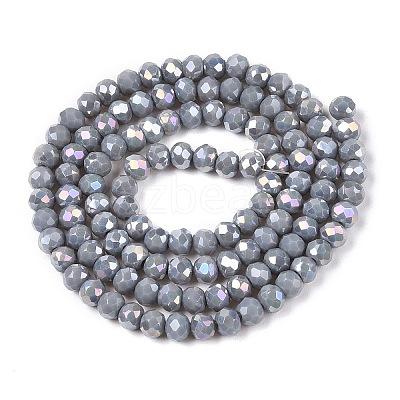 Electroplate Glass Beads Strands EGLA-A044-P4mm-B10-1