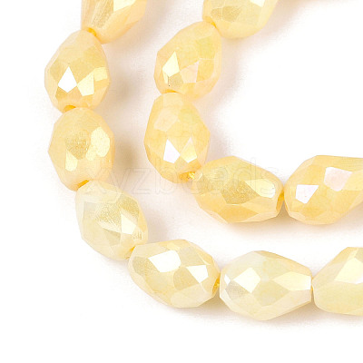 Anti-Tarnish Electroplate Glass Beads Strands GLAA-T025-13A-09-1