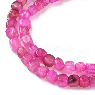 Natural Dragon Veins Agate(Dyed & Heated) Beads Strands G-G177-E14-03-1