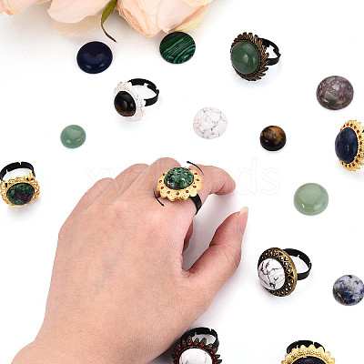 Adjustable Alloy & Iron Bezel Cup Ring Base with Rotatable Tray MAK-T012-12AB-1