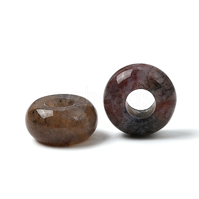 Natural Indian Agate European Large Hole Beads G-Q442-02-1