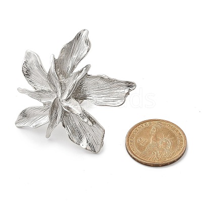 Flower Alloy Adjustable Rings for Women LS-RJEW-B108-01P-1