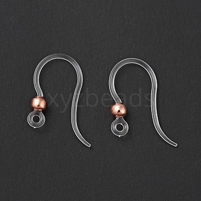 Transparent Resin Earring Hooks RESI-G050-01RG-1