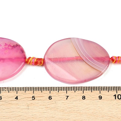 Natural Banded Agate Beads Strands G-P605-L02-02-1