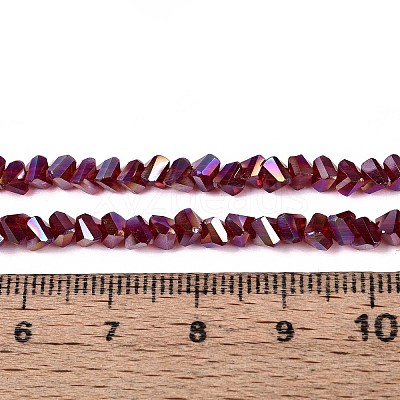 Electroplate Transparent Glass Beads Strands GLAA-N021-4mm-26-1