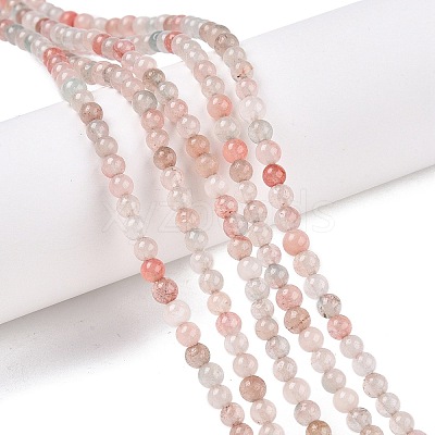 Dyed Natural White Jade Beads Strands G-T140-4mm-A04-1