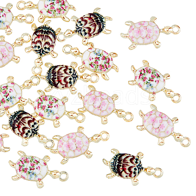 36Pcs 3 Colors Rack Plating Alloy Enamal Pendants ENAM-HY0001-09-1