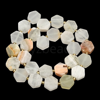 Natural Green Banded Calcite(Afghan Jade) Beads Strands G-A291-A03-01-1