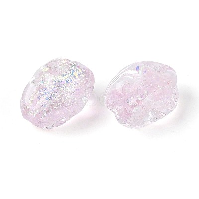 Handmade Foil Glass Beads Strands FOIL-N033-02G-1