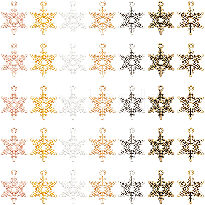 70Pcs 7 Colors Alloy Pendants FIND-SC0011-94-1