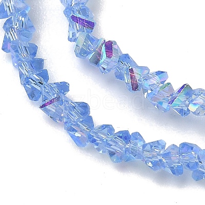 Electroplate Transparent Glass Beads Strands EGLA-P061-04C-AB18-1