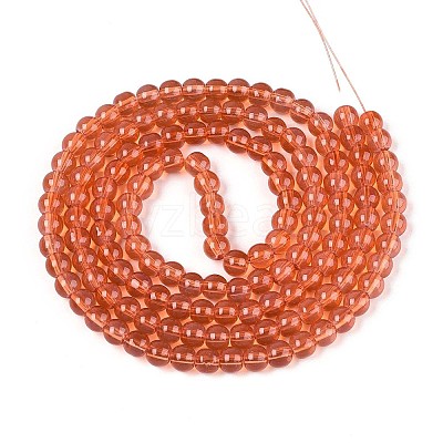 Baking Paint Glass Beads Strands X-DGLA-Q023-6mm-DB28-1