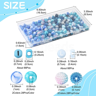 244Pcs Imitation Acrylic Beads Kits OACR-FS0004-07A-1